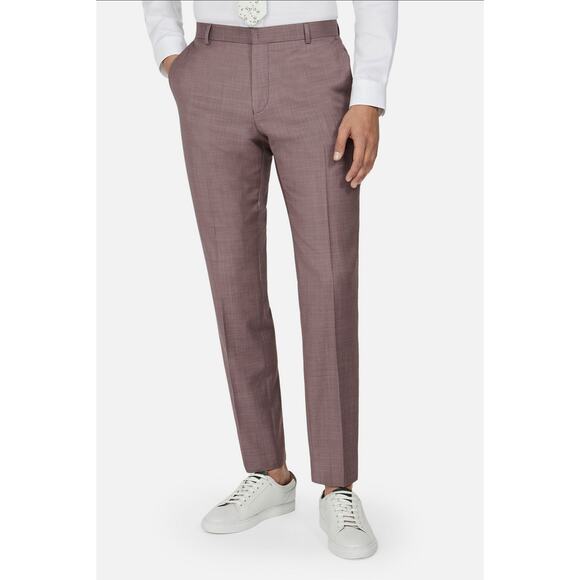 Ted Baker Men's MMT Aller Slim Fit Mohair Look Wool Trouser Dress Pants - 34R - Picture 1 of 9